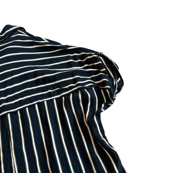 Faithfull The Brand Black White Striped Romper Shorts One Piece Size XS Women's - Picture 8 of 12